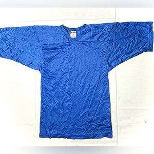 Vintage Jesco Men's Medium M Mesh Nylon Shirt Football Jersey Blue 80s 90s Sport